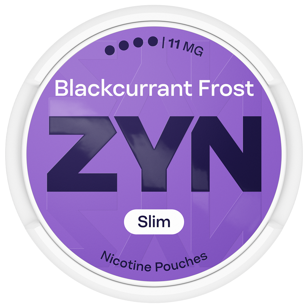 Blackcurrant frost can Slim 11 MG, view from above