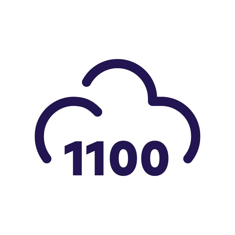 Ícono azul de una nube con el número 1000 dentro, indicando cantidad de puffs del vape VEEV now ULTRA.