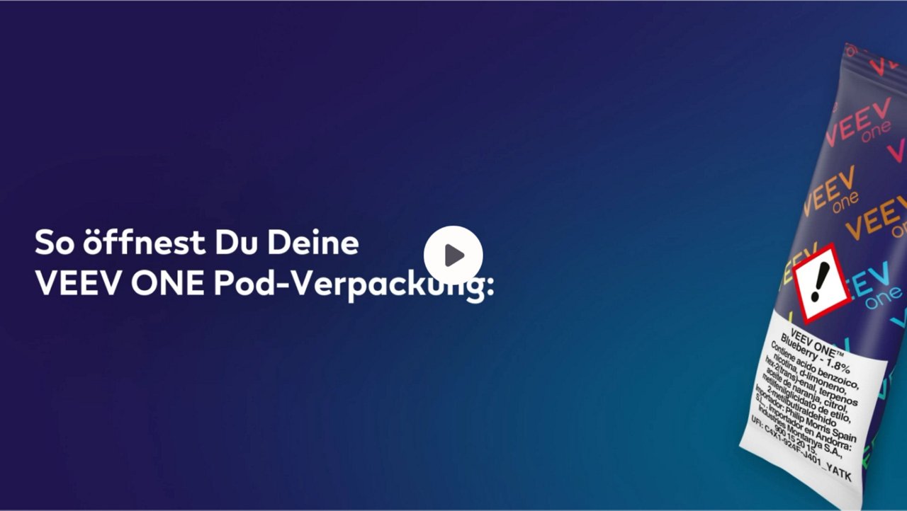VEEV Troubleshooting Pod Verpackung öffnen