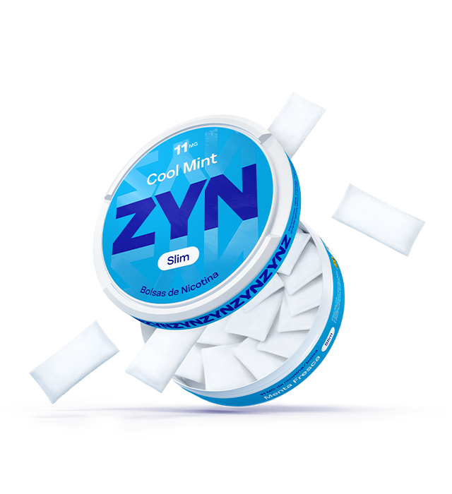 ZYN Cool Mint Slim 11 mg, bolsas de nicotina sin humo