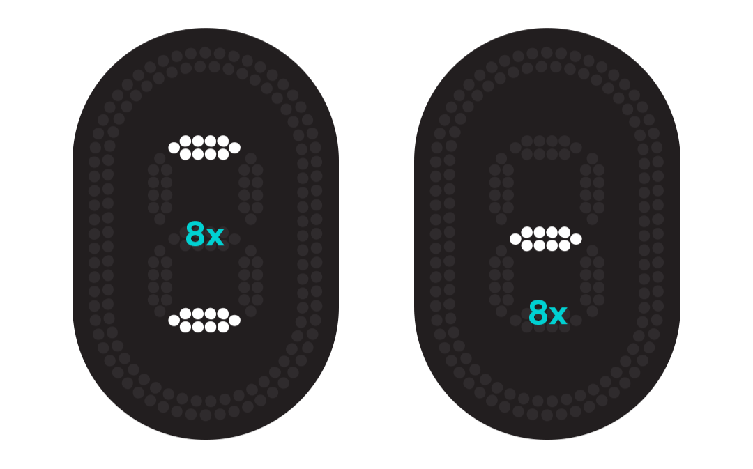 What does it mean when the Touch Screen displays one or two horizontal lines flashing 8x?