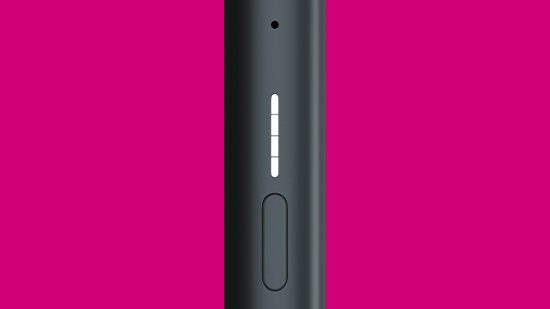 Close up of VEEV ONE vape airflow holes and on/off button