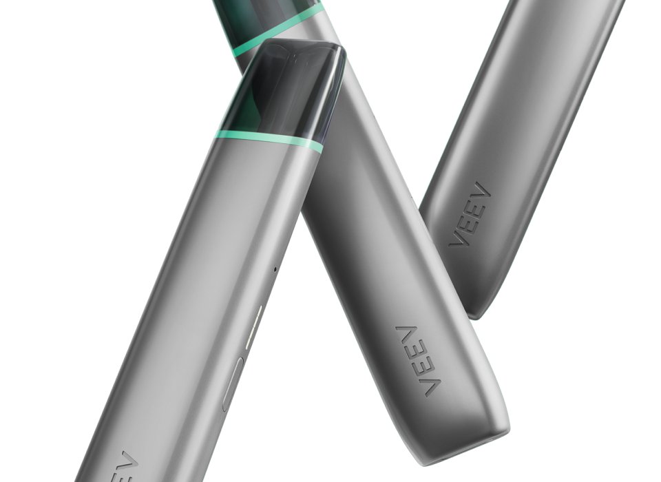 Elektronické cigarety VEEV ONE ve stříbrné barvě