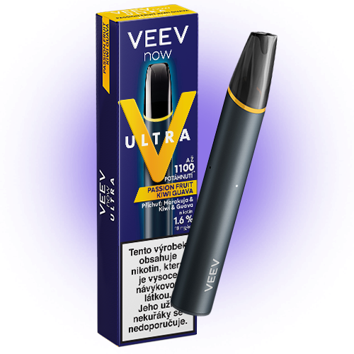 VEEV NOW ULTRA Passionfruit, Kiwi, Guava zařízení a krabička