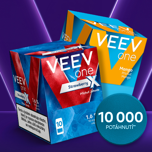 Dva kartony VEEV ONE X náplní