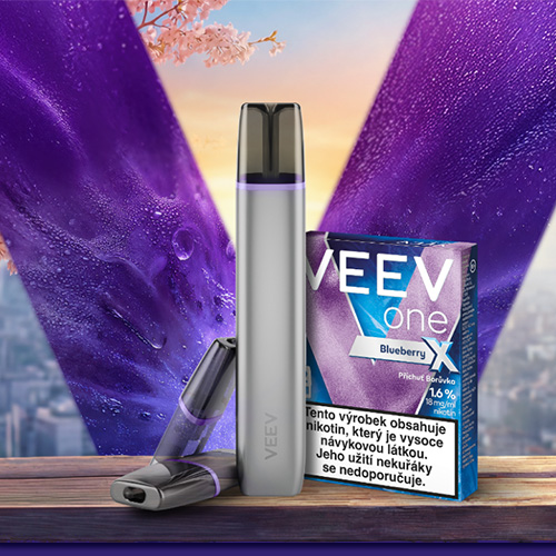 VEEV ONE zařízení s krabičkou a náplněmi