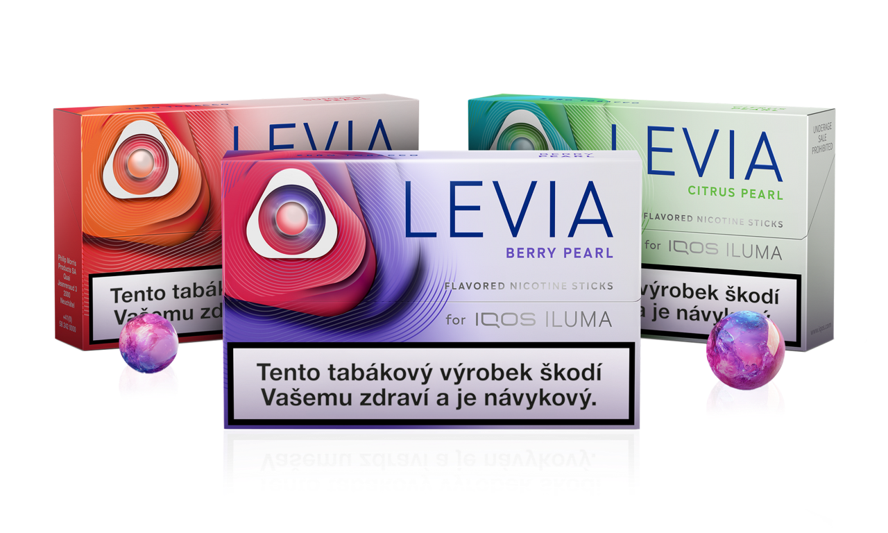 Tři nové příchutě LEVIA kapsule při západu slunce