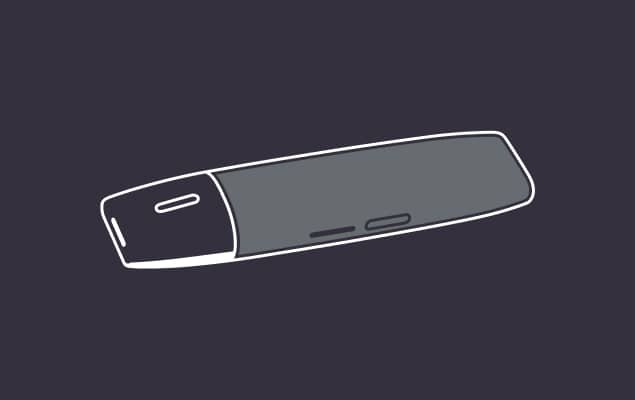 black and white device