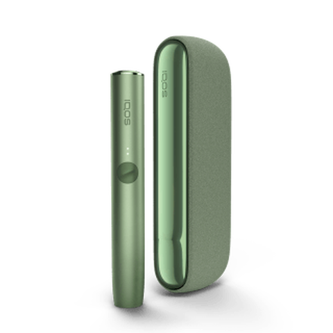A moss green IQOS ILUMA device.