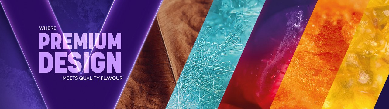 VEEV Banner mit dem Claim Where Premium Design meets Quality Flavour