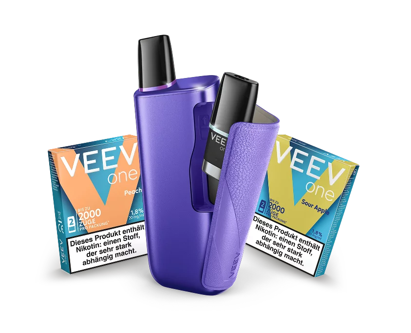 VEEV One Plus Gerät mit 2 Gratis Packs Peach und Sour Apple