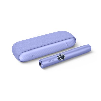 IQOS ILUMA ONE color lila, diseño portátil y minimalista, sobre fondo blanco.