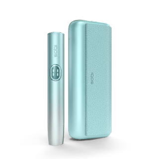 Blue IQOS ILUMA i PRIME device and its charger