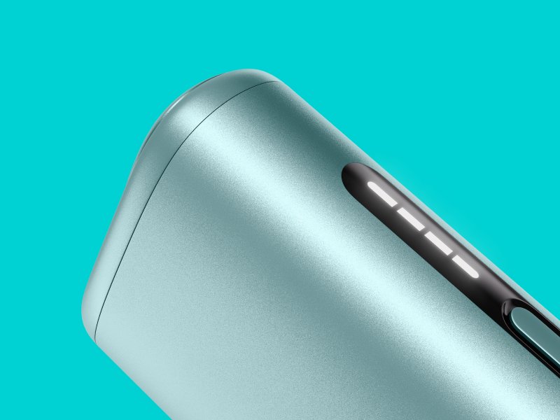 IQOS ILUMA I ONE devic on turqoise background