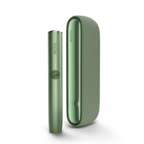 A moss green IQOS ILUMA device.