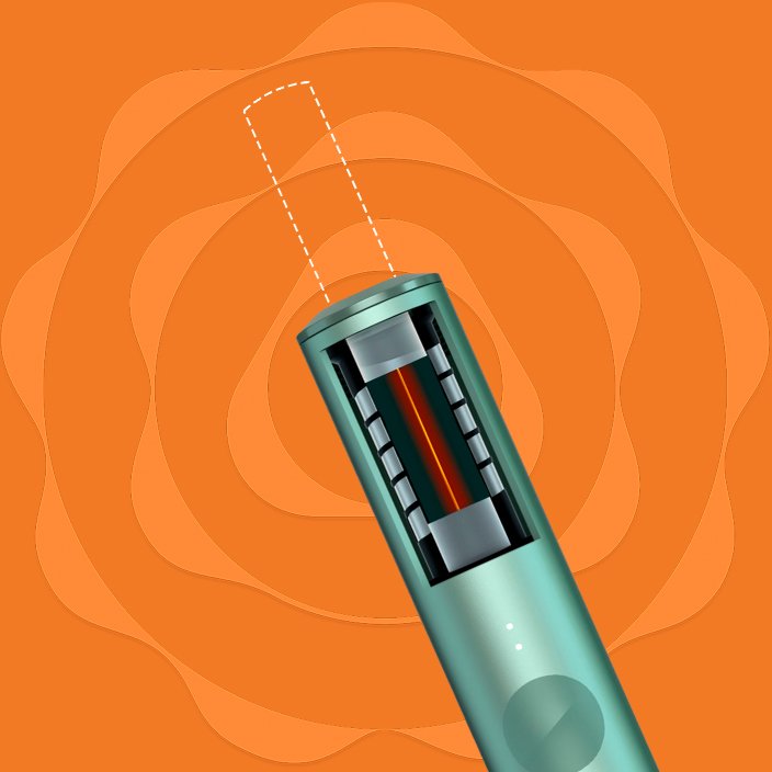 Ilustración de IQOS ILUMA con la tecnología de inducción SMARTCORE
