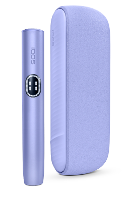 IQOS ILUMA i držalo in žepni polnilnik v Digital Violet barvi