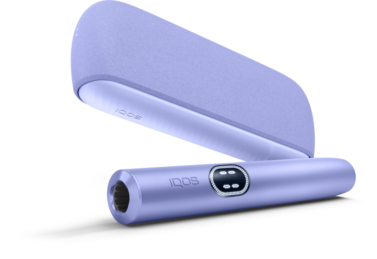 IQOS ILUMA i držalo in žepni polnilnik v barvi Digital Violet