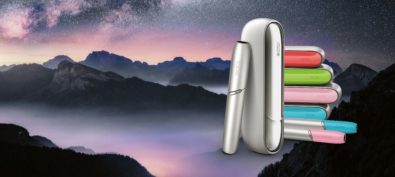 Moonlight Silver IQOS 3 DUO Limited Edition Device and accessories