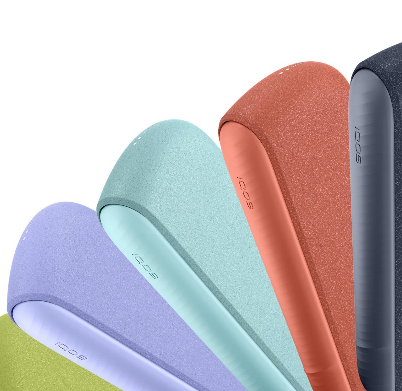 Combinación de colores IQOS Iluma i y Iluma i Prime en abanico visual