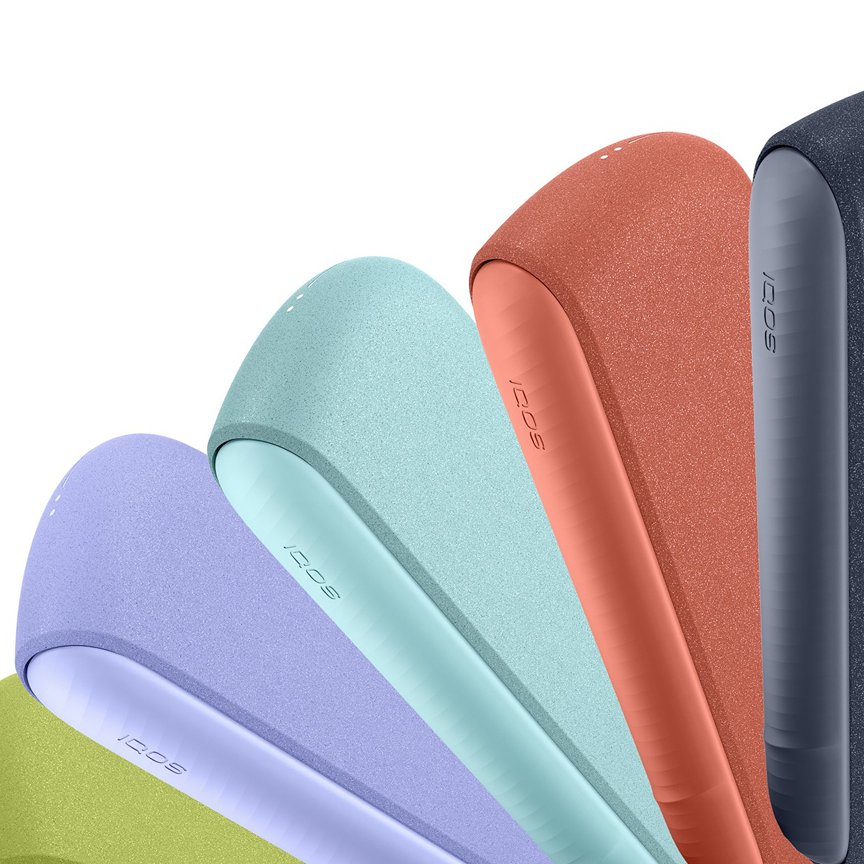 Combinación de colores IQOS Iluma i y Iluma i Prime en abanico visual