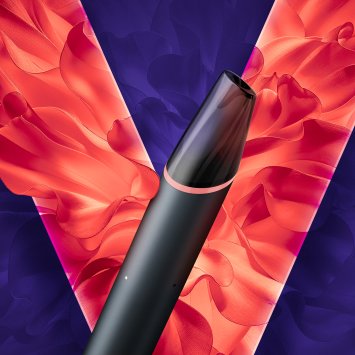 Un vape desechable VEEV now ULTRA sabor Sandía, en un fondo rosa del logo VEEV.