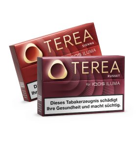 Zwei TEREA Packs in den Sorten Russet und Sienna