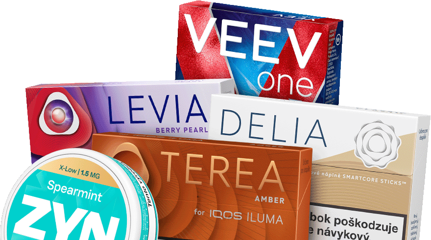 Krabičky náplní VEEV ONE, LEVIA, DELIA, TEREA a ZYN krabička