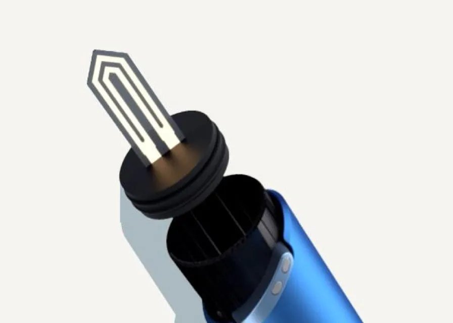 A 3D graphic of the design of an IQOS ILUMA i device.