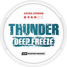 THUNDER Deep Freeze Extra Strong Slim Size – weiße und dunkelblaue Dose mit tabakfreien Nikotinpouches