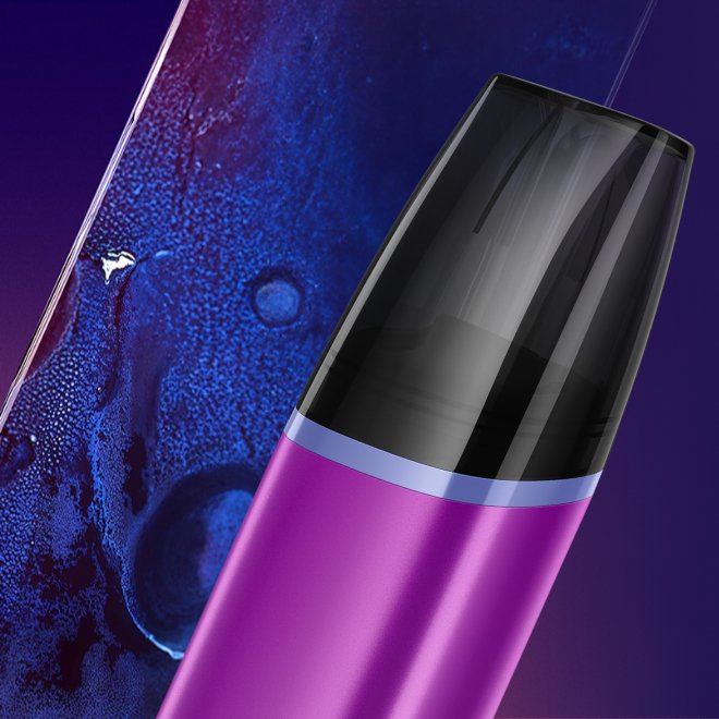Magenta VEEV inPRIME pod vaping zařízení na tmavě modrém pozadí