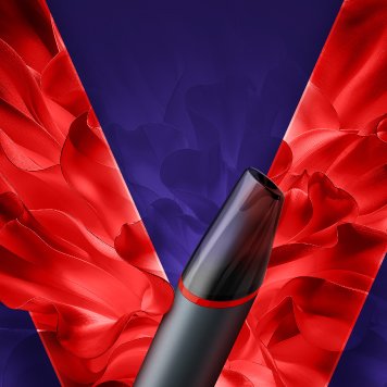 Un vape desechable&nbsp;VEEV now ULTRA&nbsp;sabor menta, en un fondo azul turquesa del logo VEEV. 