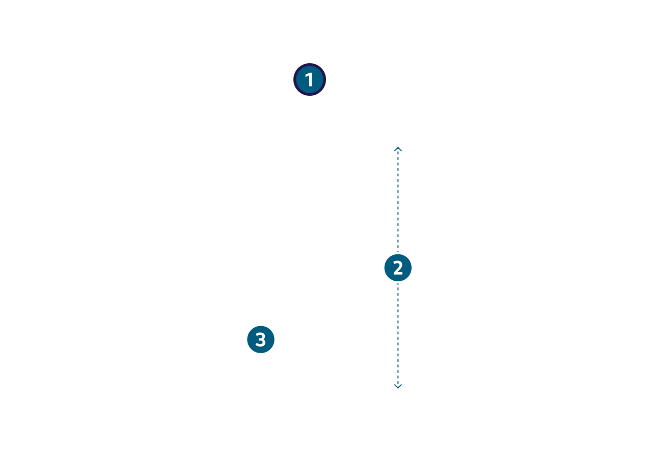 Diagram of a VEEV NOW ULTRA vape with labels 1, 2 and 3 to indicate different components of the device