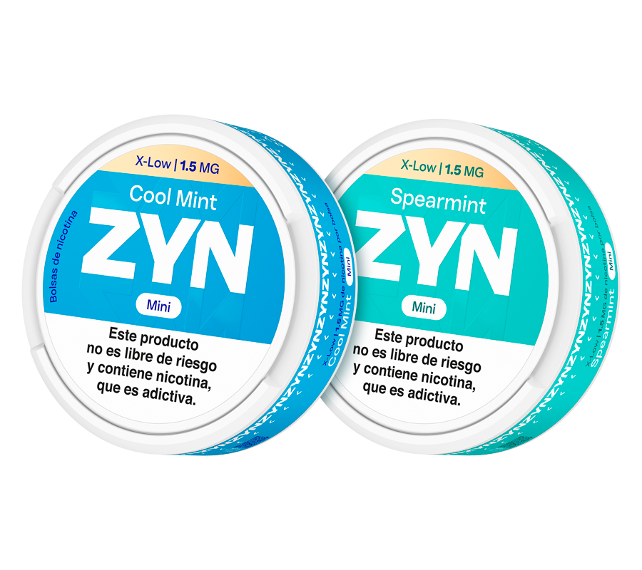 Banner Descubre Zyn: Dos Latas cerradas Cool Mint y Spear Mint