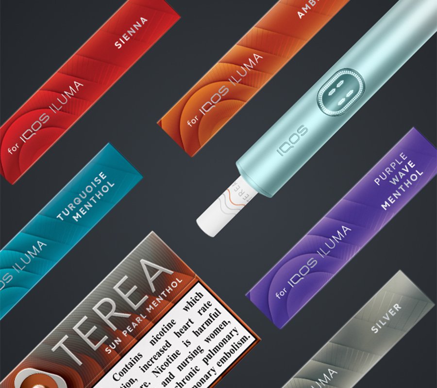 TEREA packs selection with IQOS ILUMA Holder