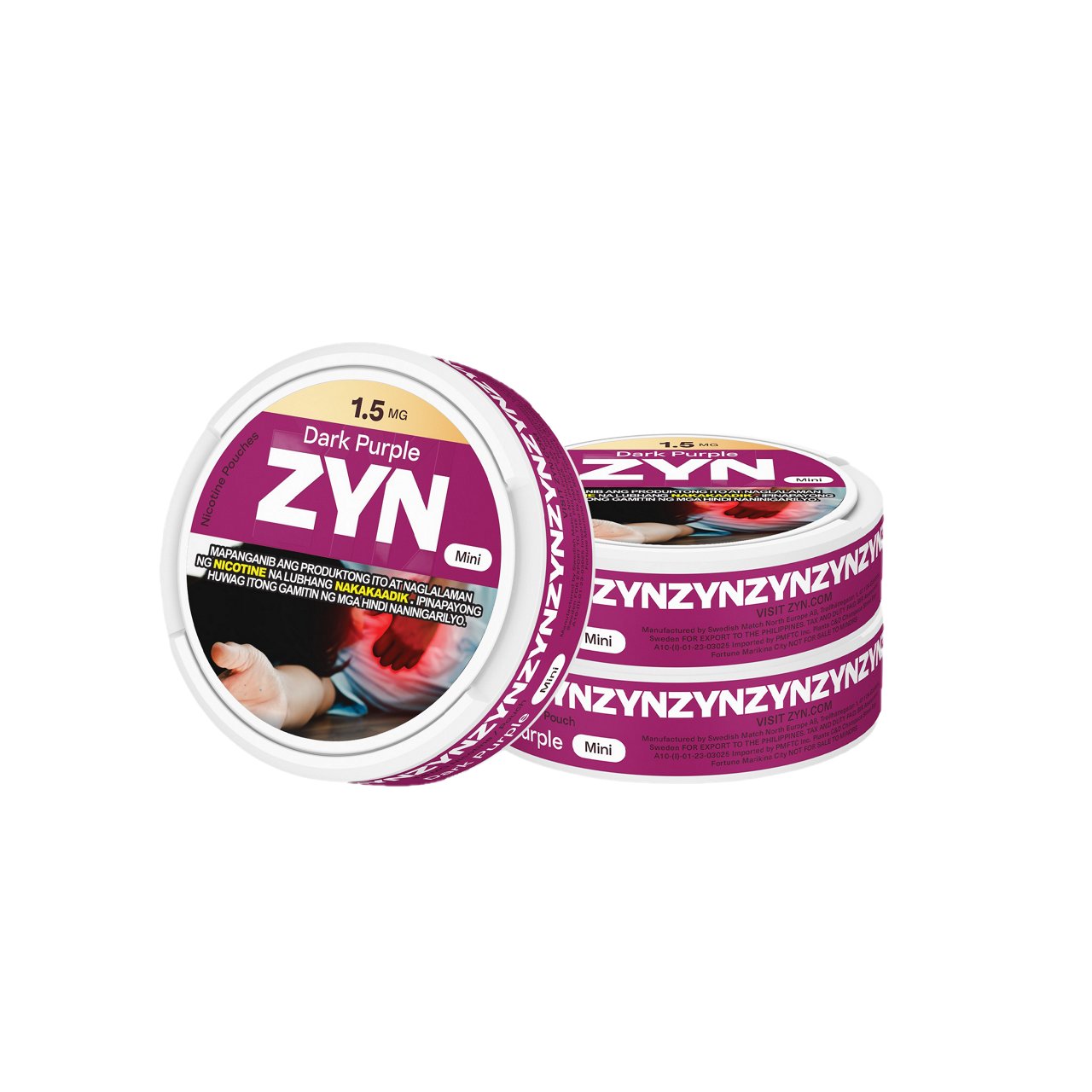 Discovery Bundle: The ZYN Discovery bundle which contains 2 cans of Fresh Breeze, 2 cans of Dark Purple, and 1 can of Espressino 