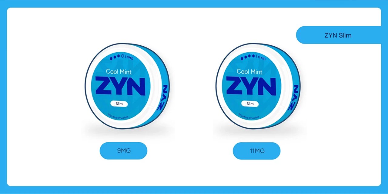 ZYN Strengths-Mg-Levels-Explained - ZYN Cool Mint Mini 6 mg und ZYN Cool Mint Slim 11 mg