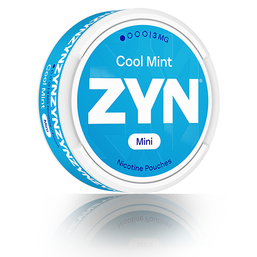 Lata regular de Blue ZYN Cool Mint, vista lateral de tres cuartos