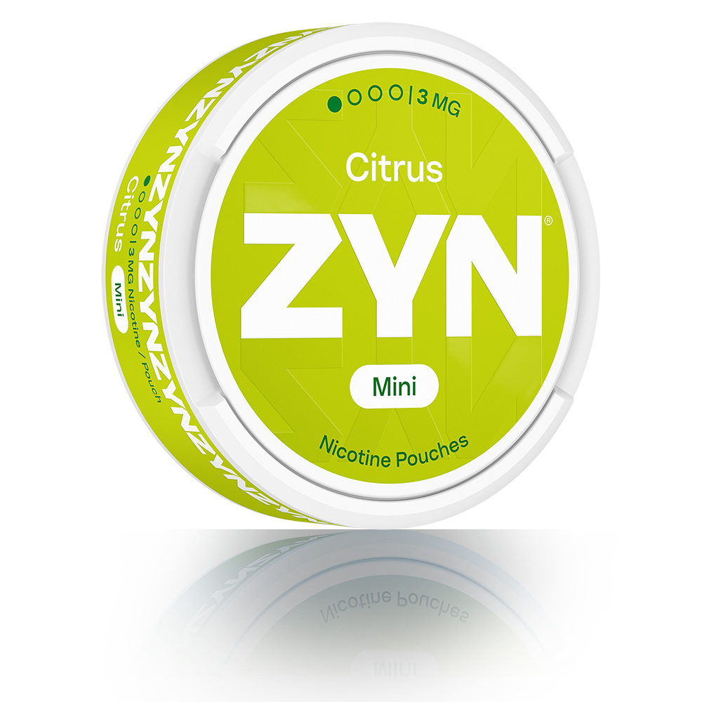 ZYN Citrus Mini can three-qaurter side view