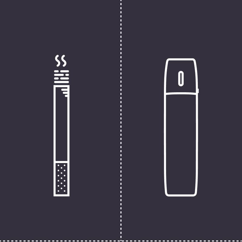 What is the difference between vaping and cigarette smoking?