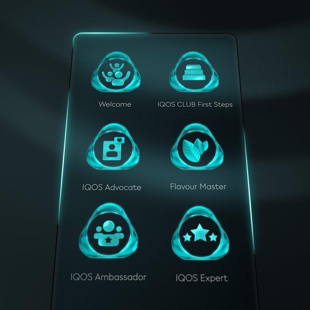  IQOS CLUB badges