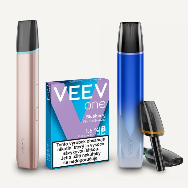 Dvě zařízení VEEV a náplněmi