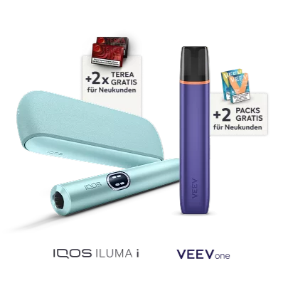VEEV ONE Premium-Vape und IQOS ILUMA i Tabakerhitzer