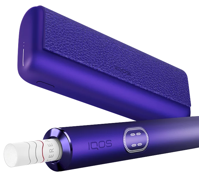 Die IQOS ILUMA i PRIME in der neuen Farbe Electric Purple