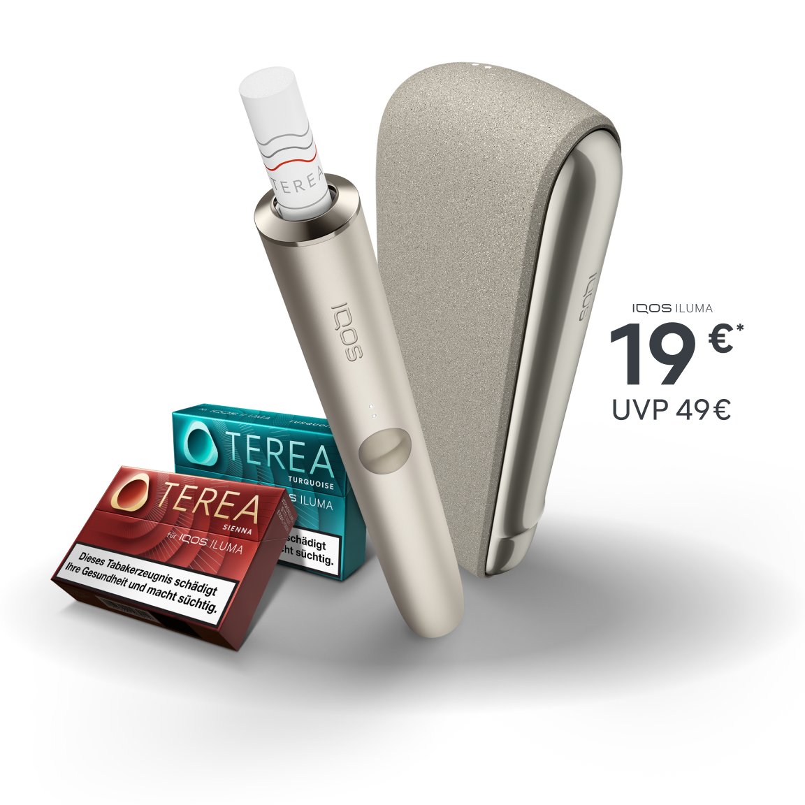IQOS ILUMA für 19 Euro mit zwei TEREA Packungen für Neukunden