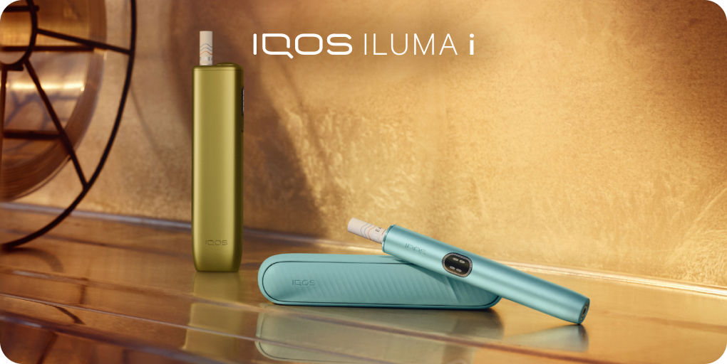 IQOS ILUMA i Logo mit IQOS Geräten