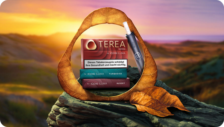 IQOS ILUMA i Logo mit IQOS Geräten