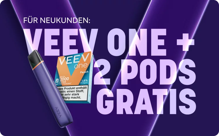Für Neukunden: VEEV ONE + 2 Pods Gratis Promotion Asset