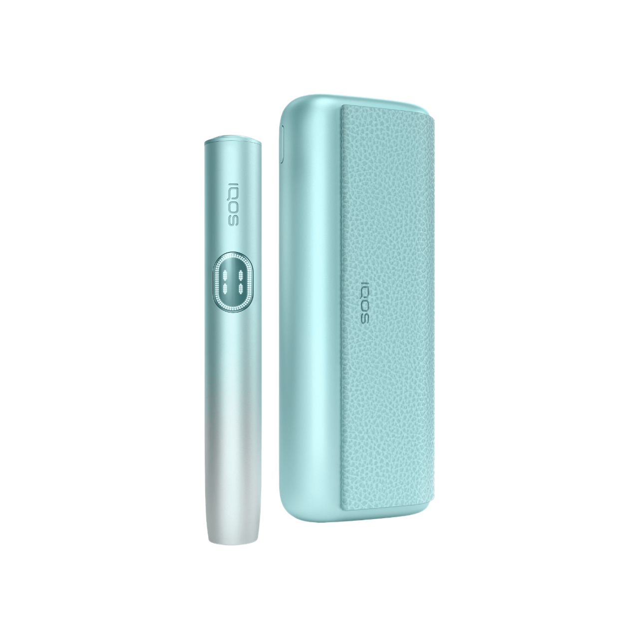 Imej perbandingan yang memaparkan IQOS ILUMA I Prime dalam variant Breeze Blue , IQOS ILUMA i dalam variant Breeze Blue & IQOS ILUMA i ONE dalam variant Breeze Blue.