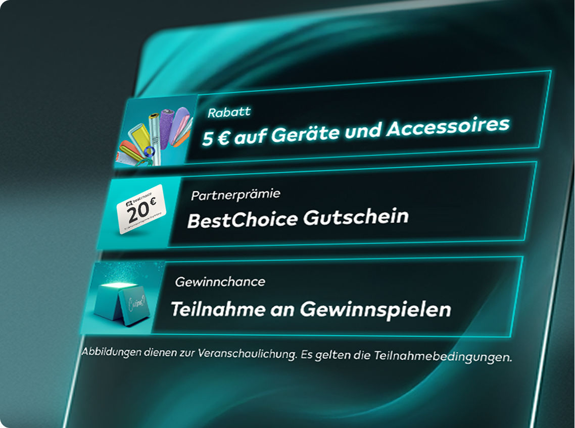 Die Vorteile & Prämien Übersicht.